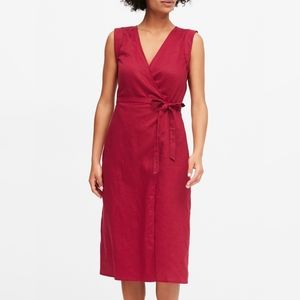Banana Republic size 4 red linen dress